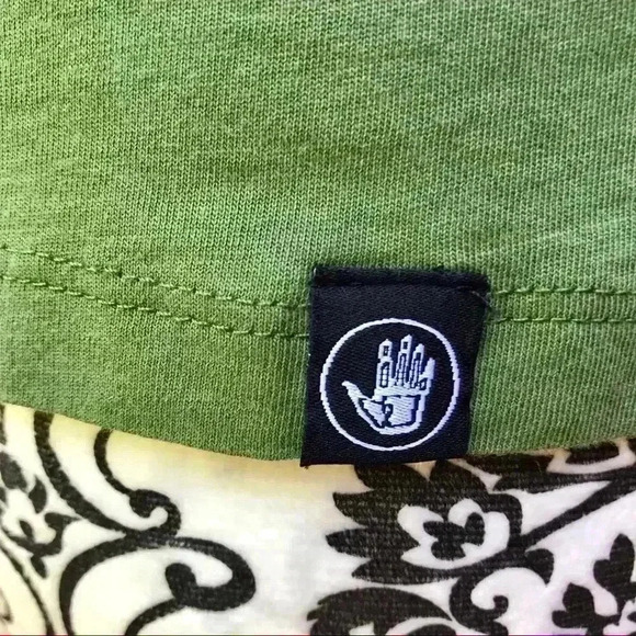 BODY GLOVE Green/Gold Crew Neck Surfing Beach Water Fitted Tee Size M - Picture 8 of 8